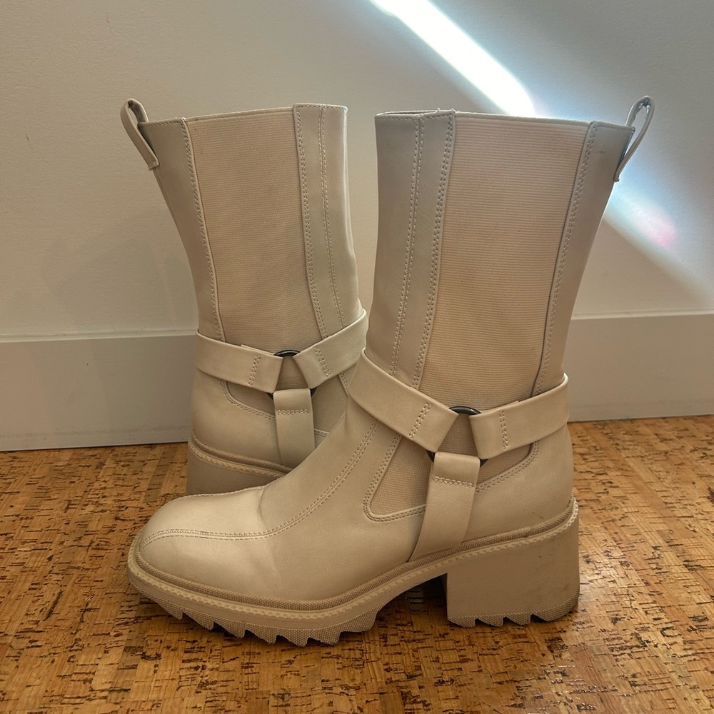 Pieces Shoes square toe Chelsea boots